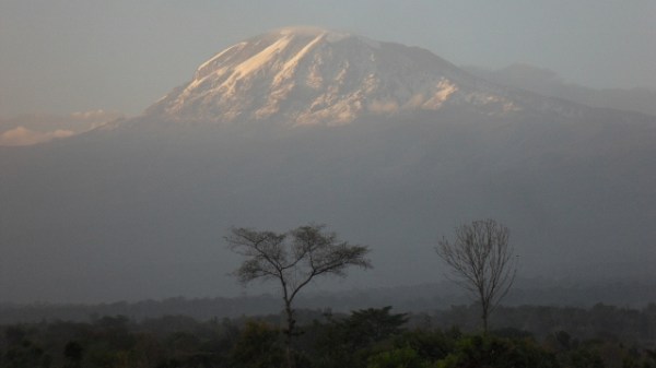 Mount Kilimanjaro from outside the Lodge